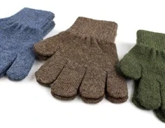 Mikk-line duffel bag/chocolate chip/orion blue fingervanter uld/kunst (3-pak)